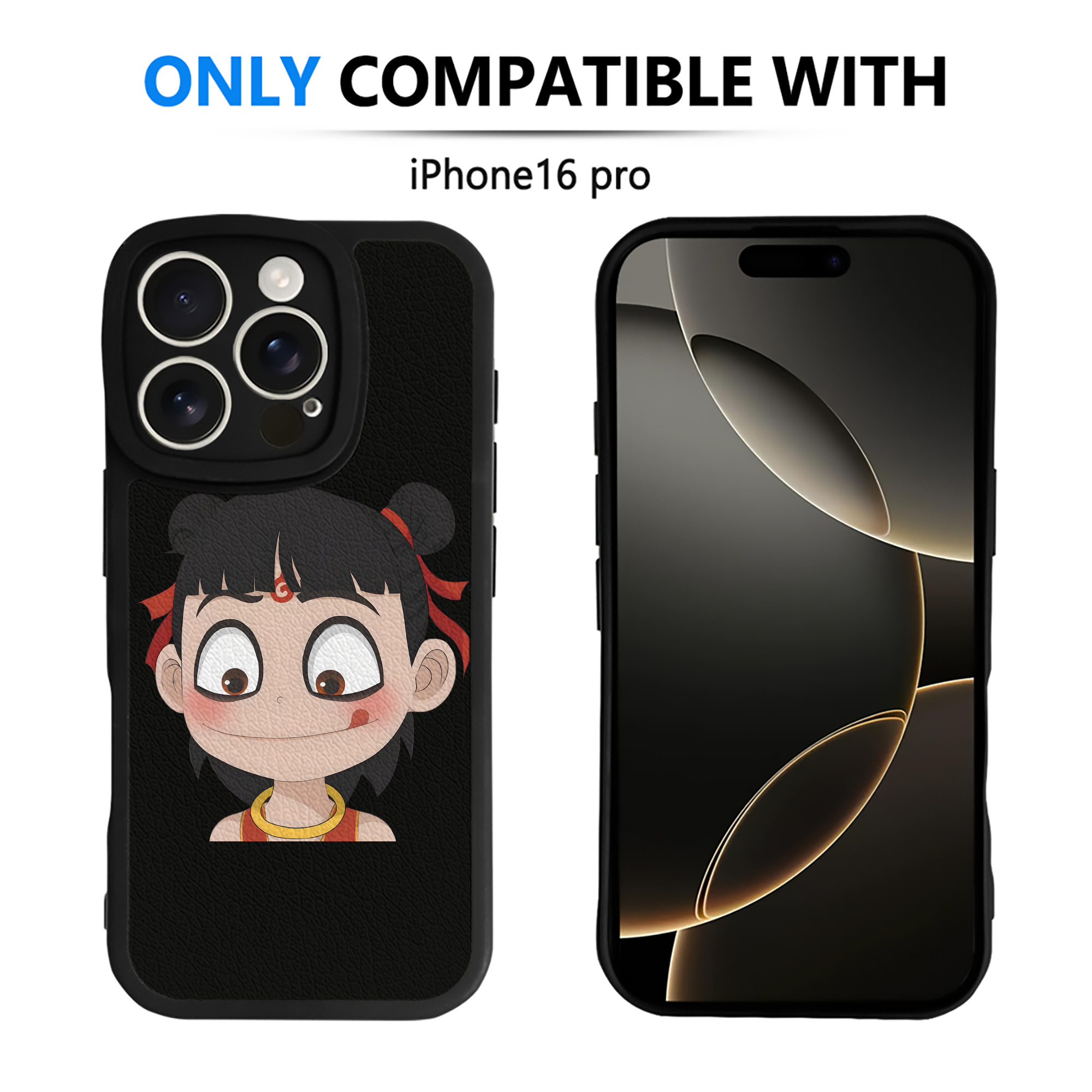 （画像用） Ne Zha 2 ナタ 魔童の大暴れ 【iPhone 16シリーズ対応】シリコンスマホケース（レザー調） 材質：シリコン